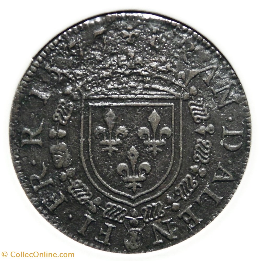 monnaies paranumismatique jetons poids francois alencon 1577 cuivre