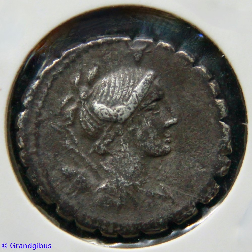 Postumia (81 av. JC) - Denier serratus monnaies antiques romaines imperiales et republicaines postumia 81 av jc denier serratus