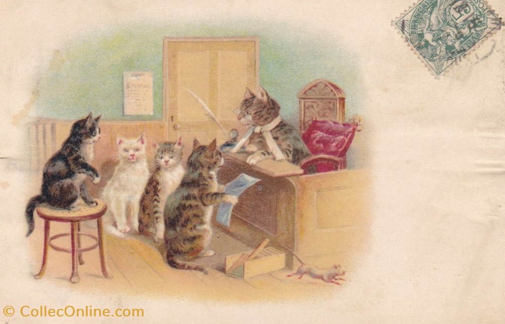 cartes postales metiers juge au tribunal