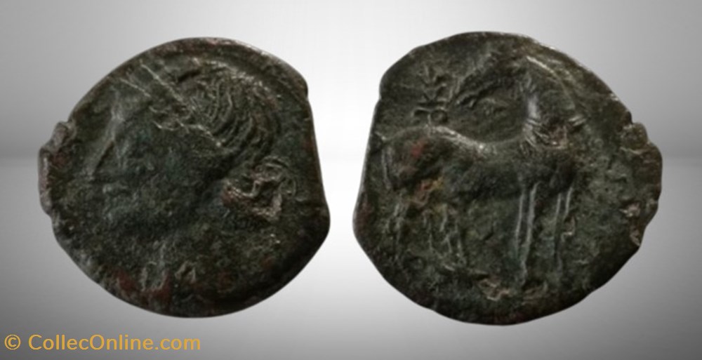 Zeugitane - Carthage - Tanit / Cheval monnaies antiques grecques zeugitane carthage tanit cheval