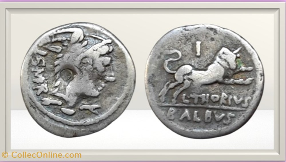 monnaies antiques romaines imperiales et republicaines republique romaine thoria lucius thorius balbus