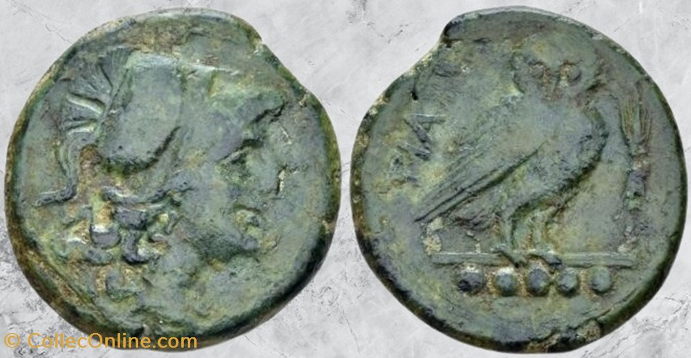 Apulie - Teate - Chouette monnaies antiques grecques apulie teate chouette