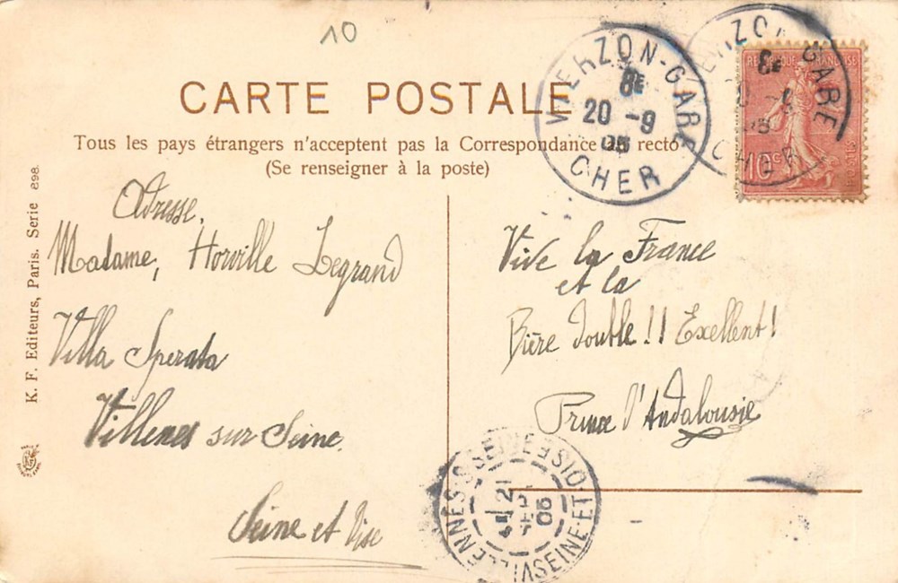 cartes postales autres maurice boulanger portrait serie couleur 898 le buveur de biere