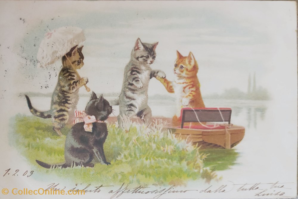cartes postales transports barque promenade 220