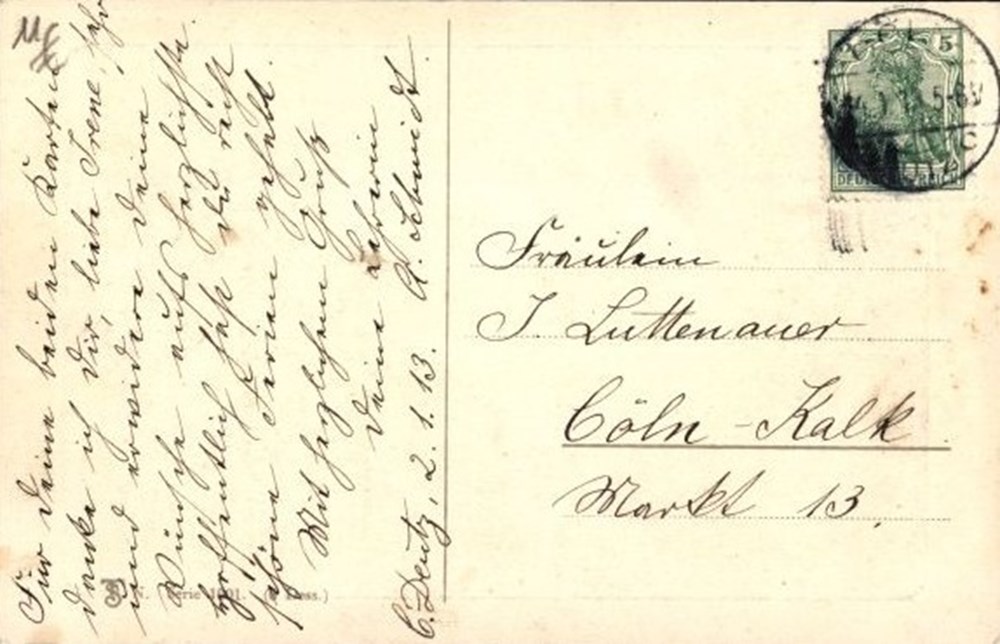 cartes postales ecoliers au pupitre