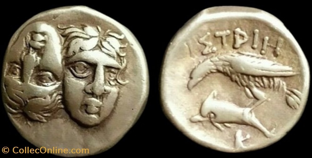 Thrace - Istros - Aigle / Dauphin monnaies antiques grecques thrace istros aigle dauphin