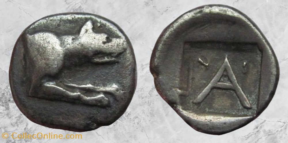 monnaies antiques grecques argolide argos loup