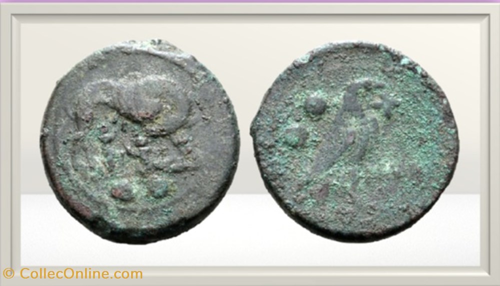 monnaies antiques romaines imperiales et republicaines republique romaine anonyme sextans louve aigle