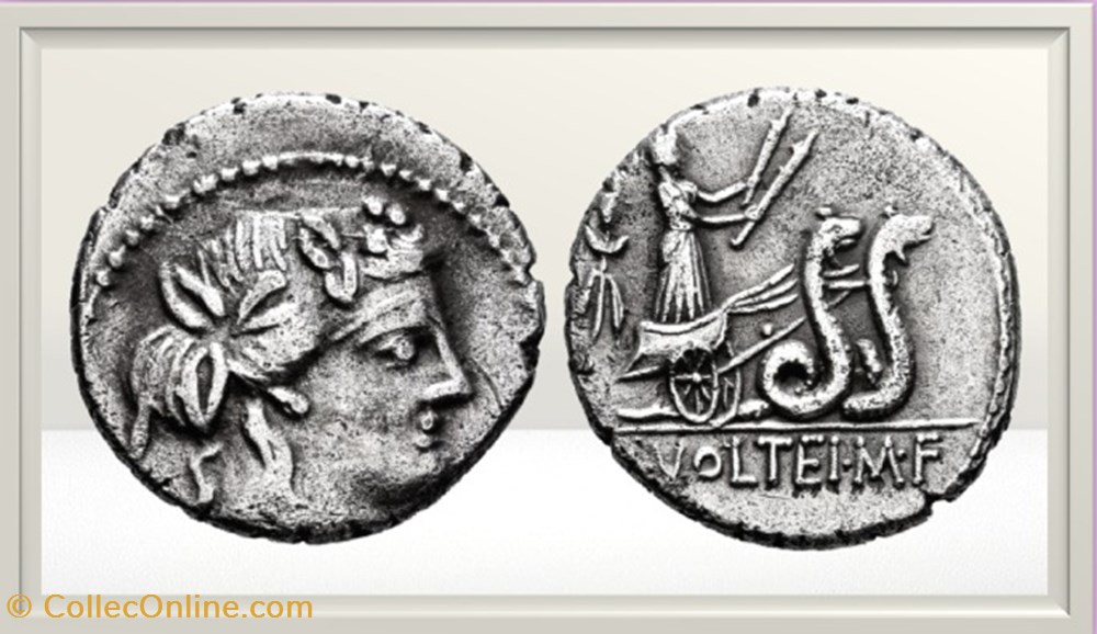 monnaies antiques romaines imperiales et republicaines republique romaine volteia ceres serpents
