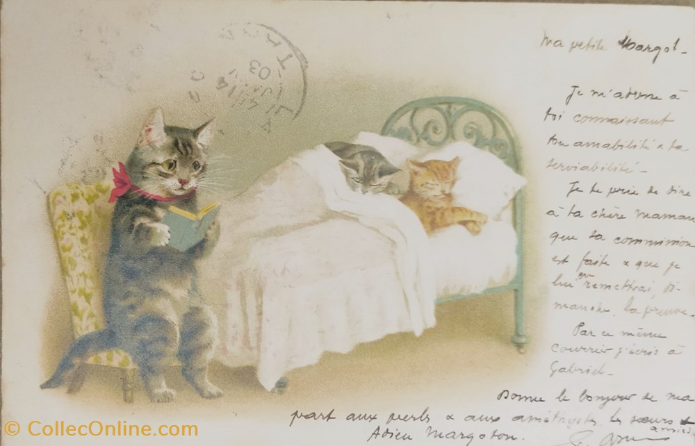 cartes postales coucher histoire pour endormir
