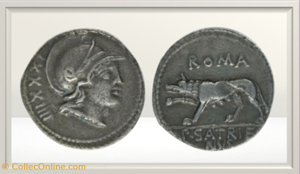République romaine - Satriena - Publius Satrienus - Louve monnaies antiques romaines provinciales republique romaine satriena publius satrienus louve