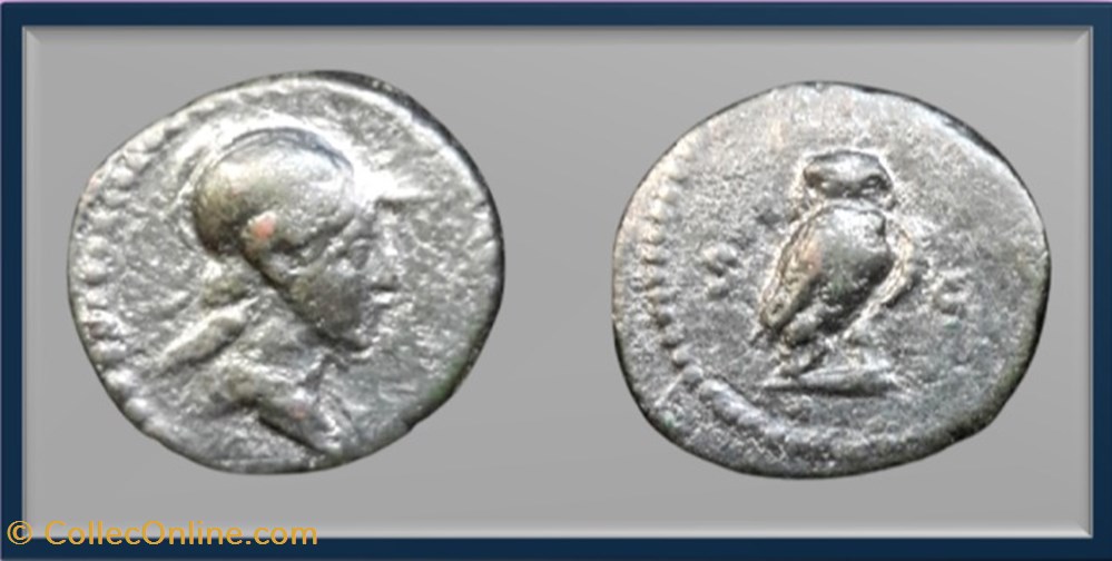 Domitien - Chouette - quadrans monnaies antiques romaines imperiales republicaines domitien chouette quadrans