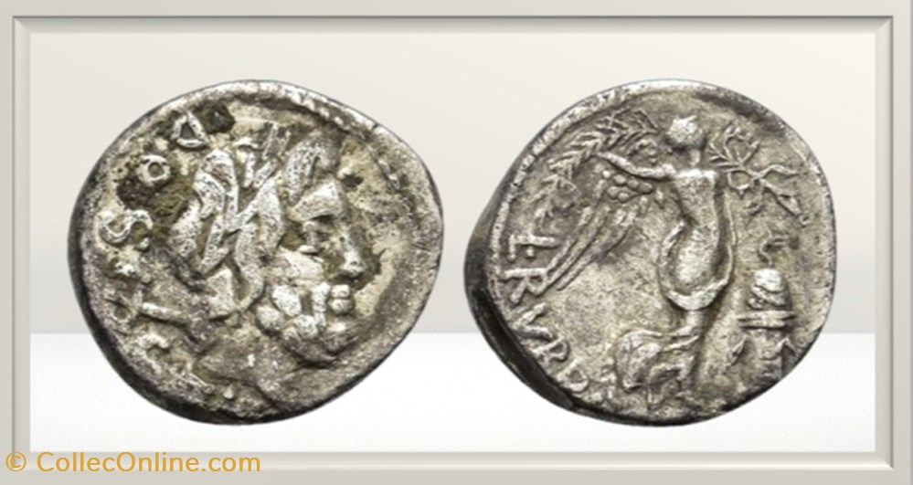 monnaies antiques romaines imperiales et republicaines republique romaine rubria rubrius dossenus quinaire