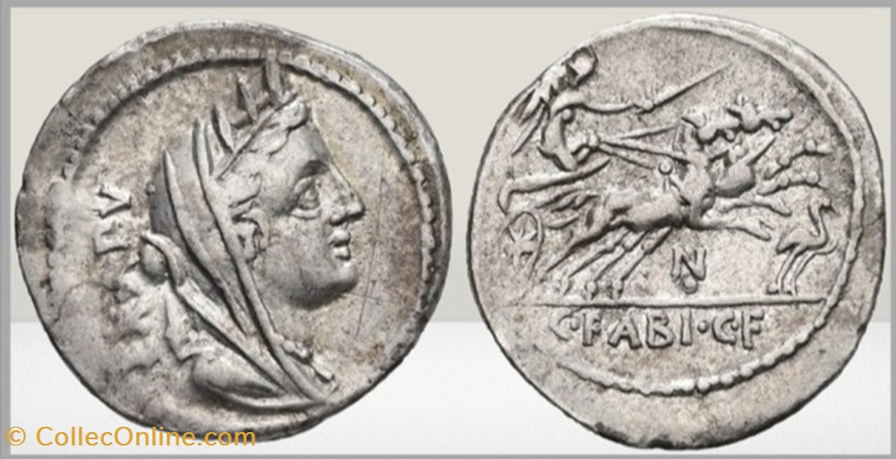 monnaies antiques romaines imperiales et republicaines republique romaine fabia c fabius cf hadrianus