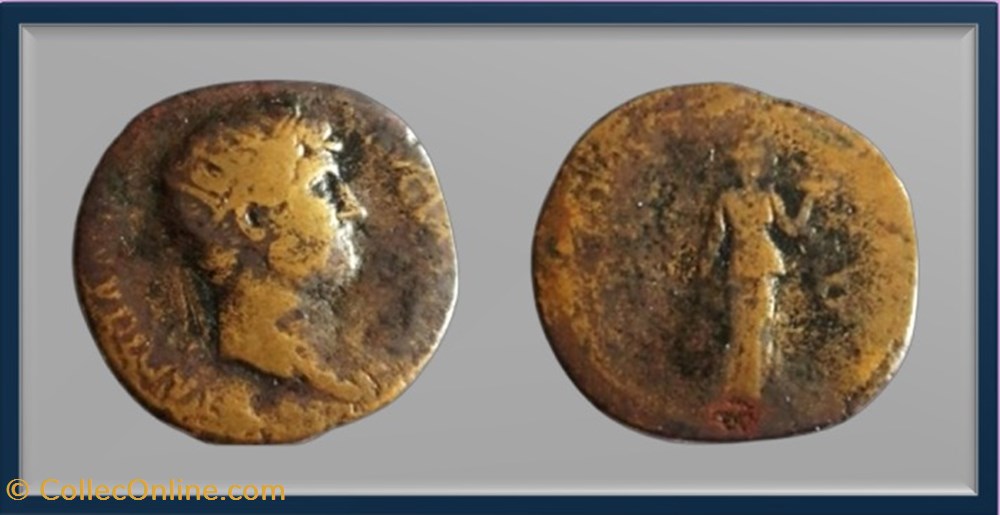 Hadrien - Fidès - Dupondius monnaies antiques romaines imperiales et republicaines hadrien fides dupondius