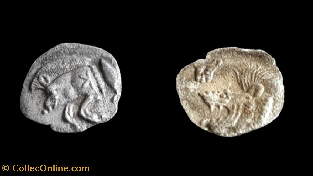 Mysie - Cysique - Sanglier / Lion monnaies antiques grecques mysie cysique sanglier lion