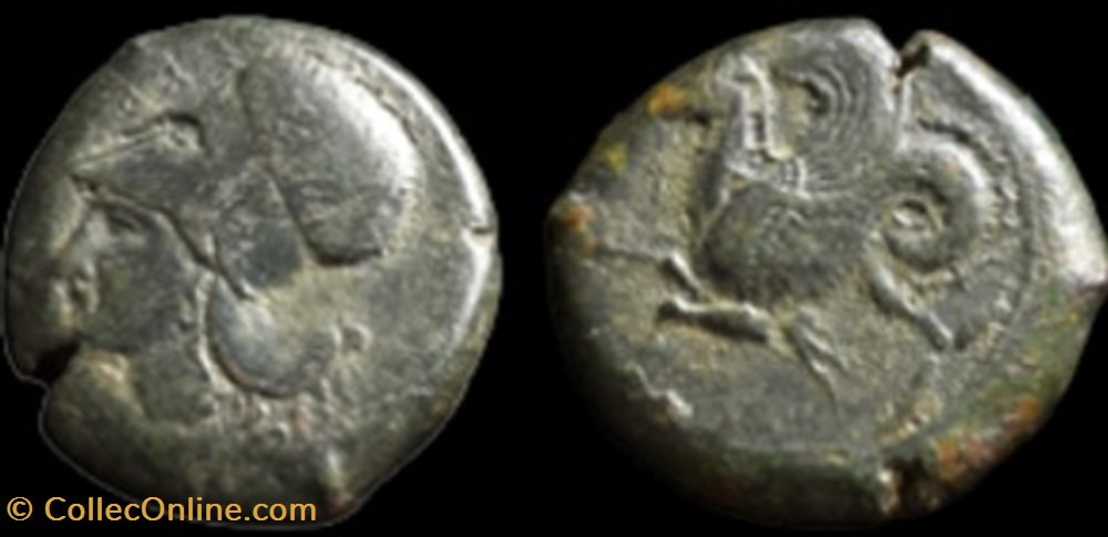 monnaies antiques grecques sicile syracuse athena hippocampe aile