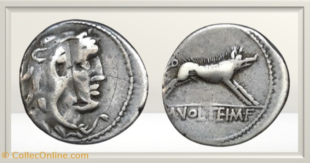 monnaies antiques romaines imperiales et republicaines republique romaine volteia marcus volteius