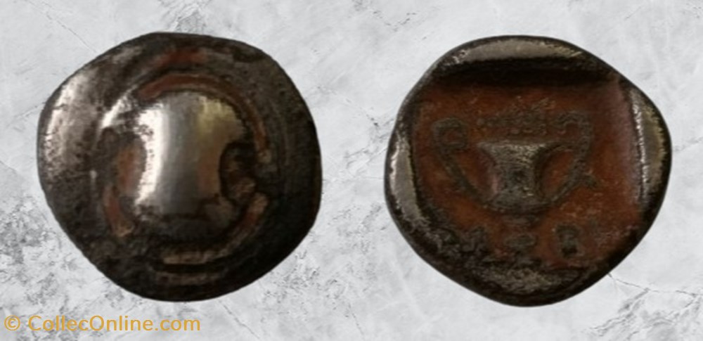 monnaies antiques grecques beotie thebes bouclier canthare