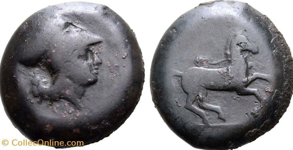 monnaies antiques grecques sicile aitna athena cheval