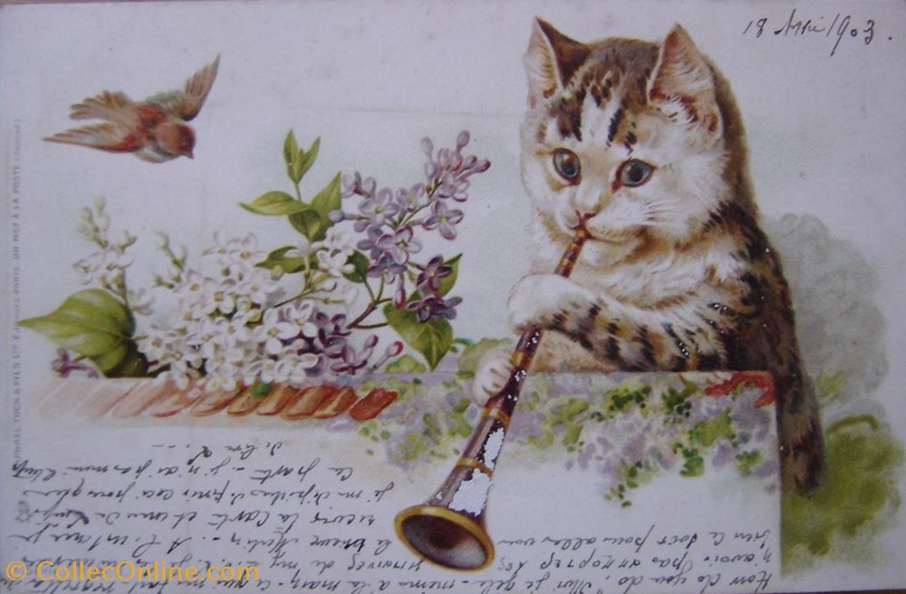 cartes postales musiciens serie instruments a vent clarinette