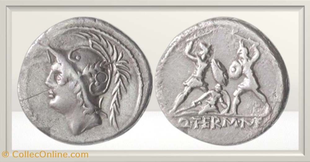 République romaine - Minucia - Quintus Minucius Thermus monnaies antiques romaines imperiales et republicaines republique romaine minucia quintus minucius thermus