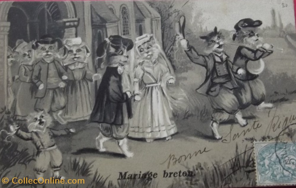 cartes postales autres maurice boulanger serie monochrome nr 563 mariage breton