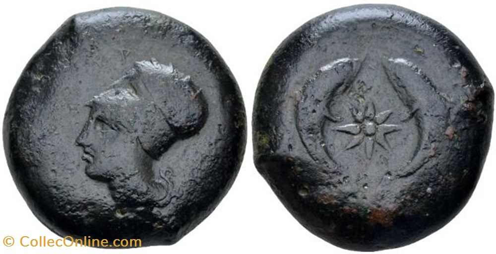 Sicile - Syracuse - Athéna / Dauphins monnaies antiques grecques sicile syracuse athena dauphins