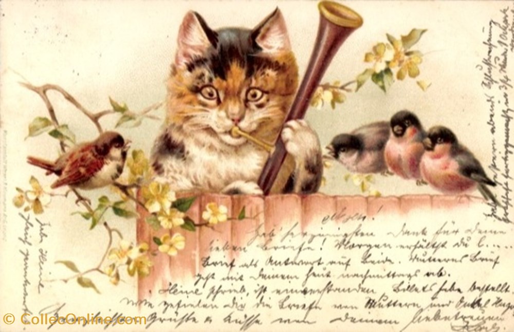 cartes postales musiciens serie instruments a vent hautbois