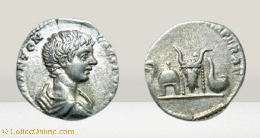 monnaies antiques romaines imperiales republicaines caracalla objets de culte
