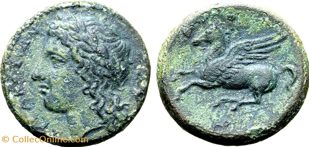 Sicile - Syracuse - Apollon / Pégase monnaies antiques grecques sicile syracuse apollon pegase