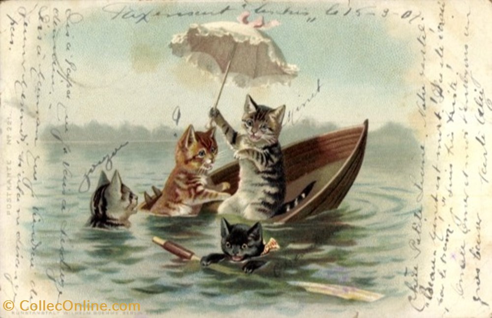 cartes postales transports barque qui chavire