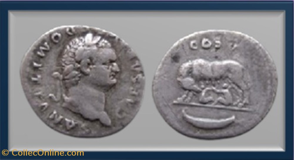 Domitien - Louve - denier monnaies antiques a romaines imperiales et republicaines domitien louve denier