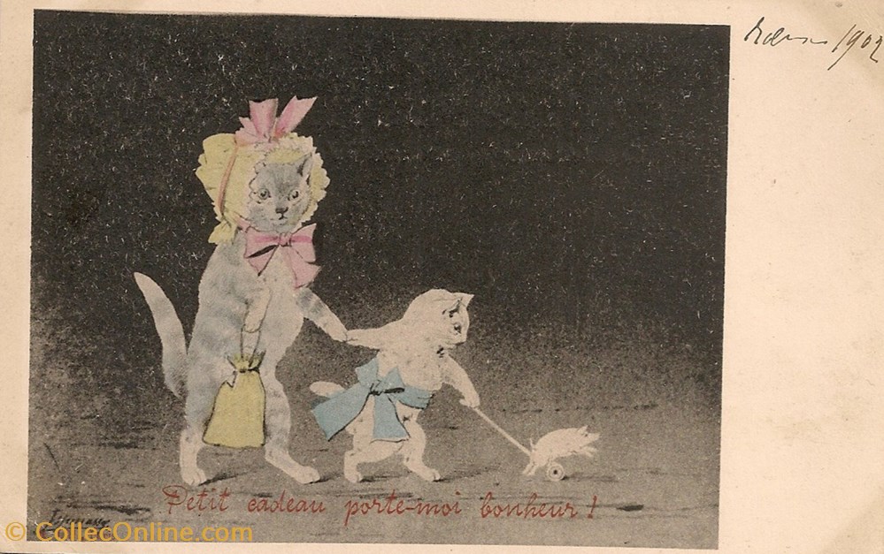 cartes postales espinasse promenade avec maman