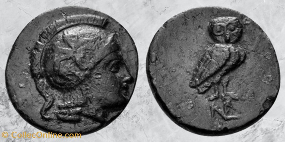 Eolide - Aiolis - Neonteichos - Athéna / Chouette monnaies antiques grecques eolide aiolis neonteichos athena chouette