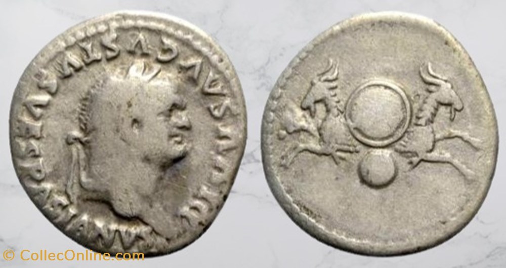 monnaies antiques romaines imperiales et republicaines vespasien capricornes divus vespasien denier