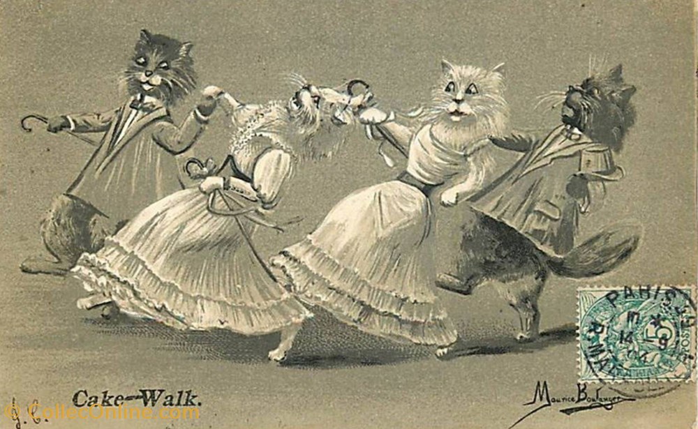cartes postales autres maurice boulanger serie monochrome nr 563 cake walk
