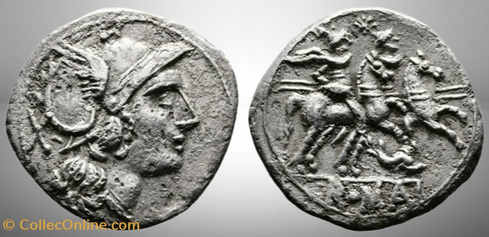 monnaies antiques romaines imperiales et republicaines republique romaine anonyme roma dioscures dauphin