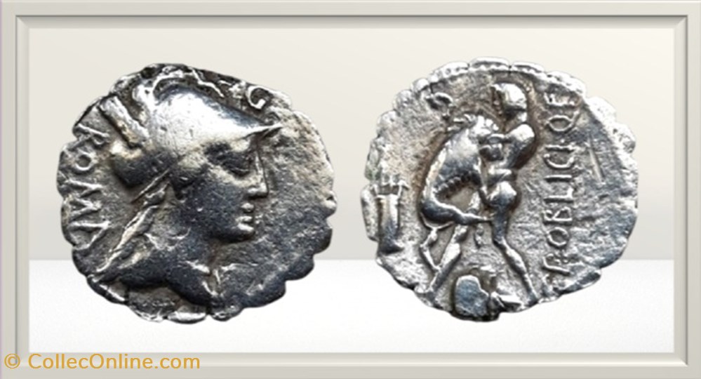 monnaies antiques romaines imperiales et republicaines republique romaine poblicia caius poblicius