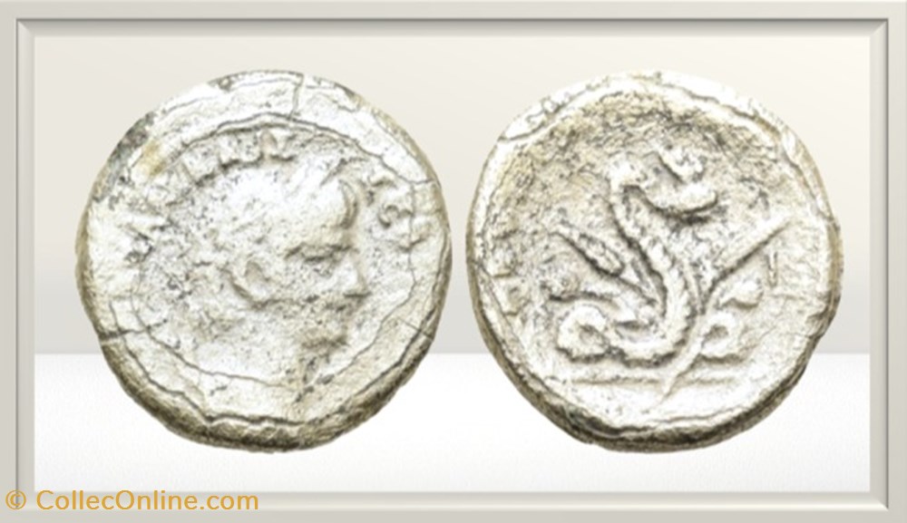 Néron - Egypte - Serpent Agathodaemon - RPC I 5249 monnaies antiques romaines provinciales neron egypte serpent agathodaemon rpc i 5249
