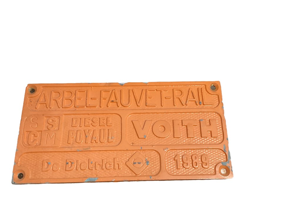 transports train plaque constructeur y 8000
