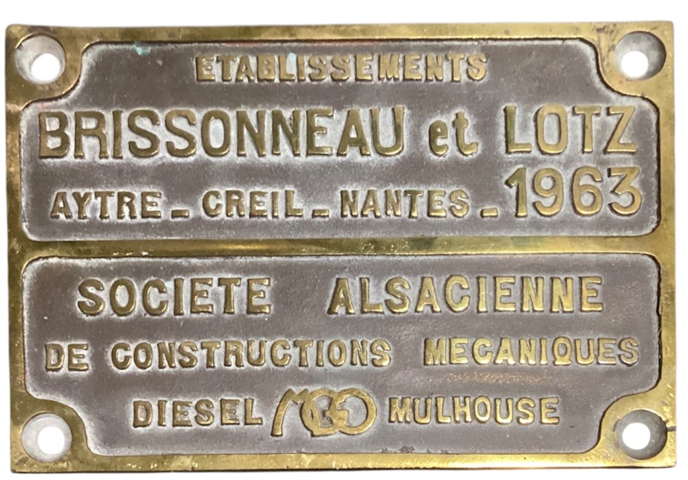 transports train plaque constructeur de bb63000