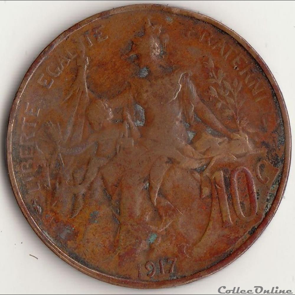 10 CENTIMES DUPUIS 1917 monnaie france moderne 10 centimes dupuis 1917