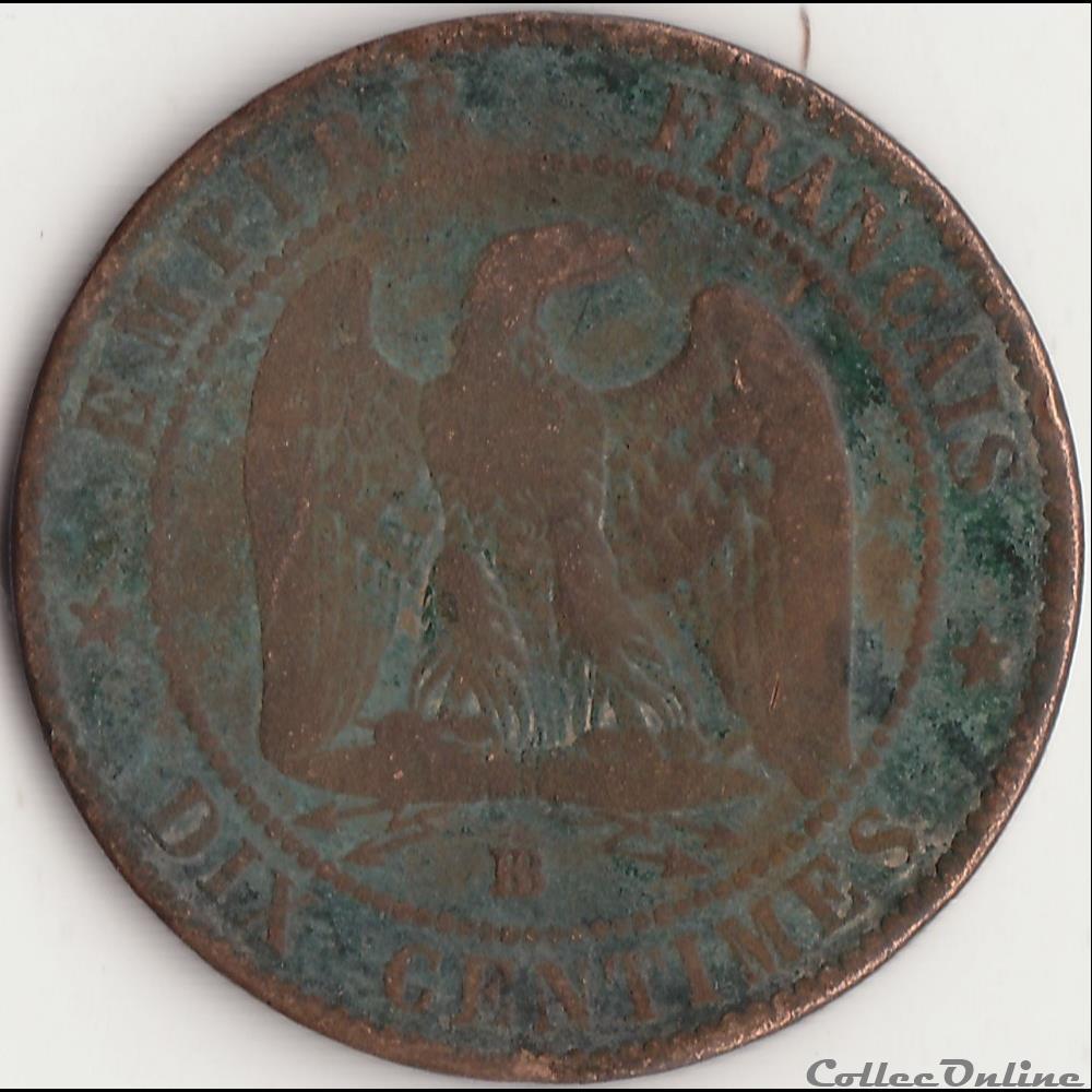 10 centimes Napoléon III tête nue 1853 BB monnaie france moderne 10 centimes napoleon iii tete nue 1853 bb