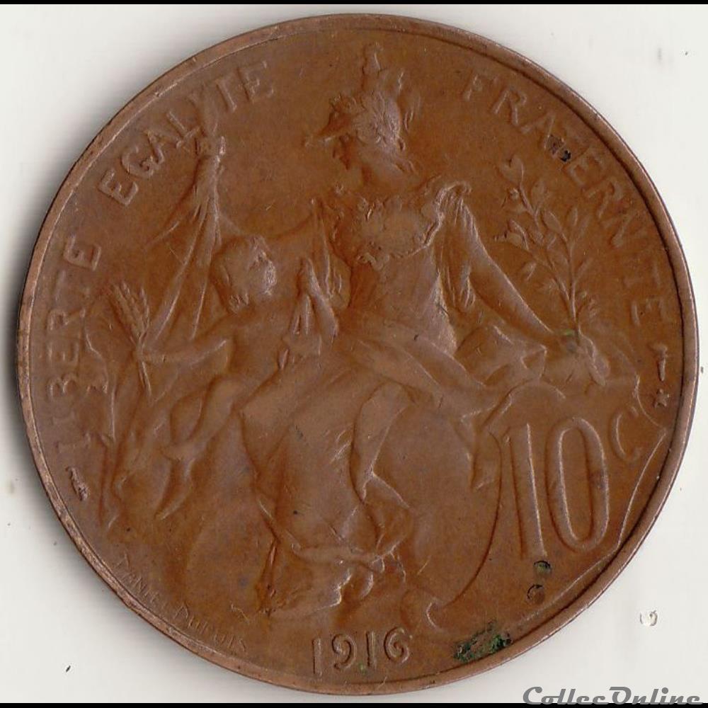 10 CENTIMES DUPUIS 1916 ètoile monnaie france moderne 10 centimes dupuis 1916 etoile