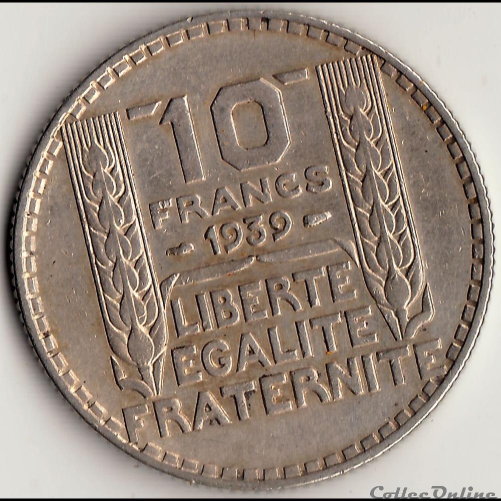 10 FRANCS TURIN 1939 monnaie france moderne 10 francs turin 1939