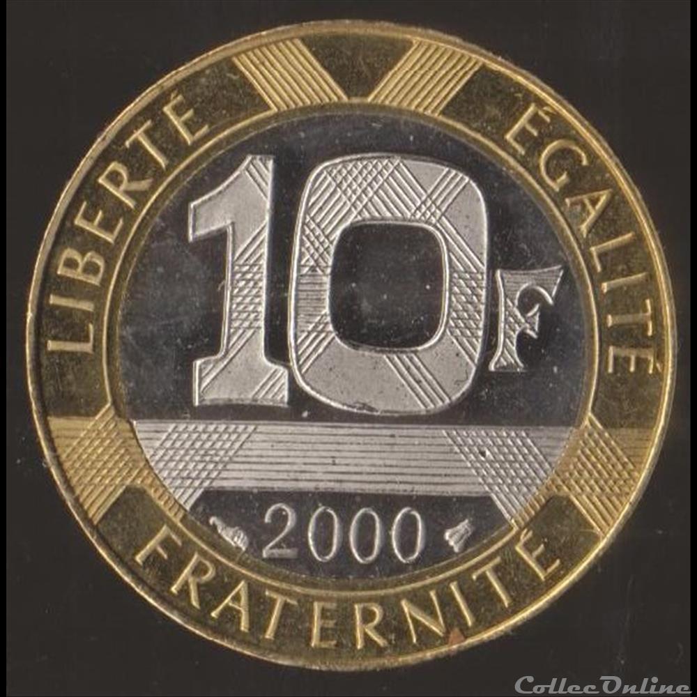 monnaie france moderne 10 francs genie de la bastille be 2000