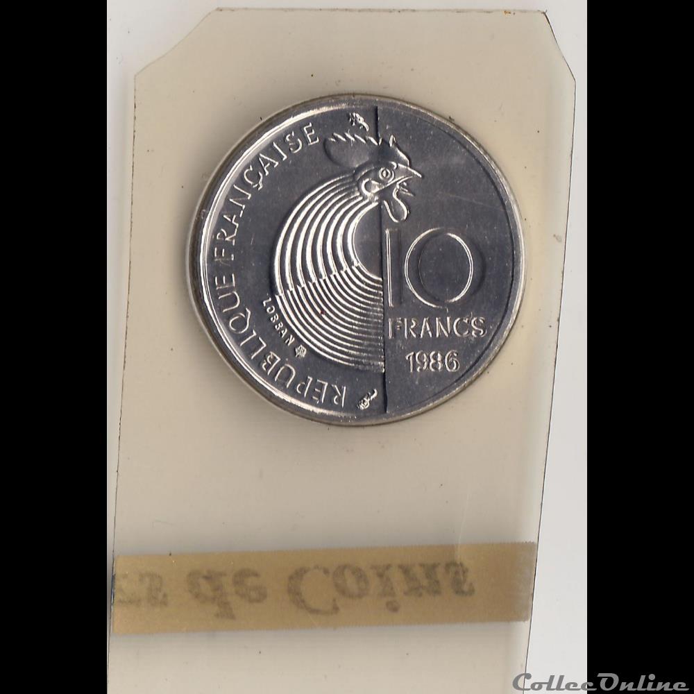 10 francs R. Schuman 1986, Série FDC monnaie france moderne 10 francs r schuman 1986 serie fdc