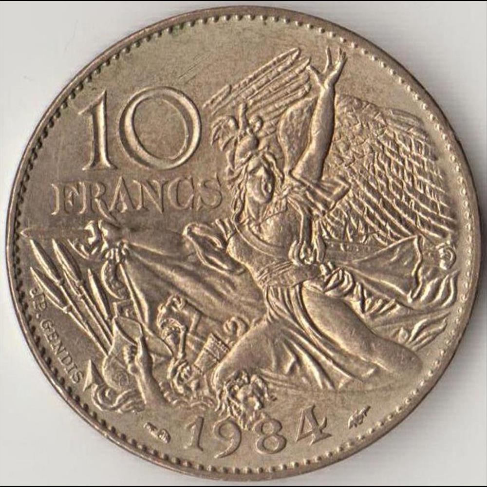 monnaie france moderne 10 francs f rude 1984