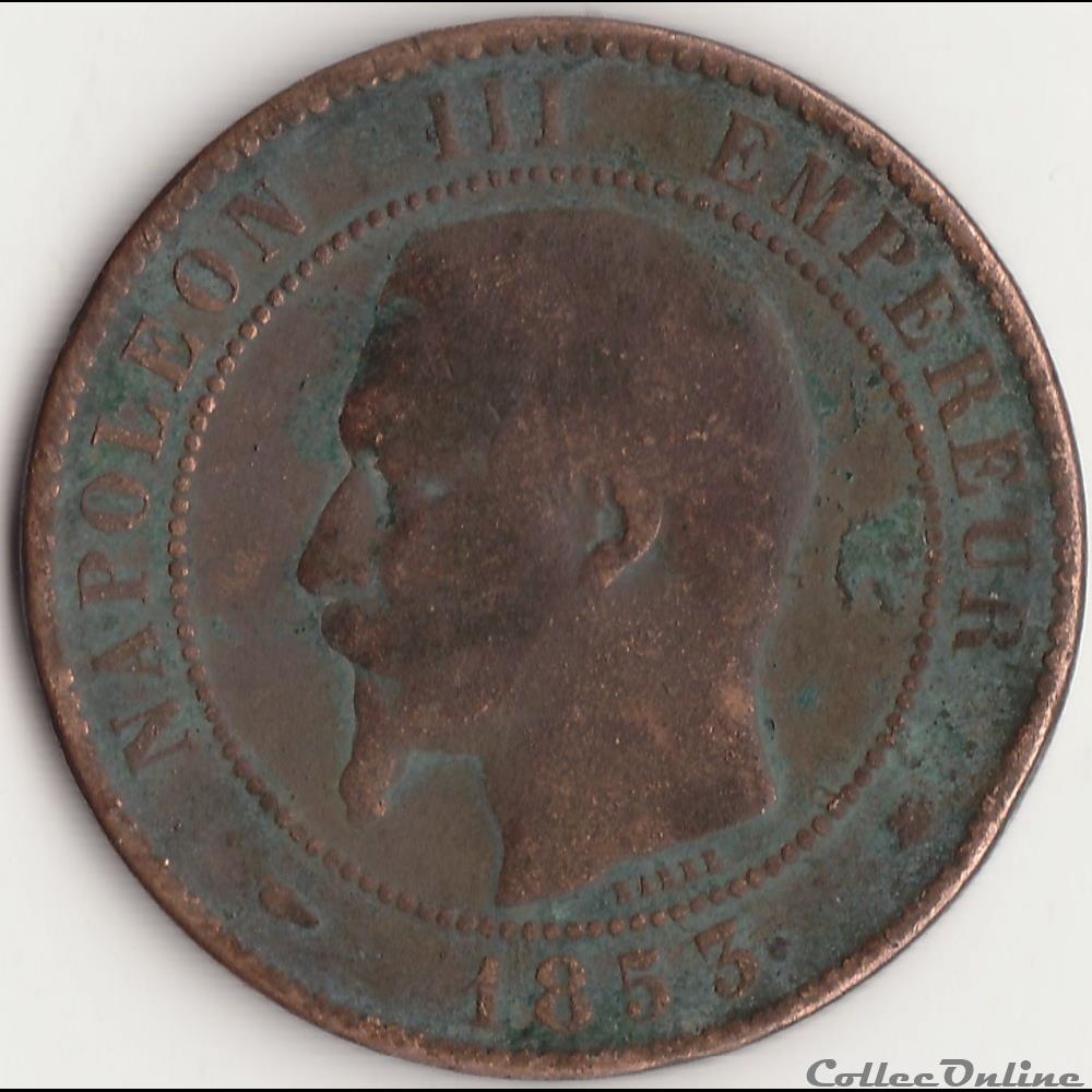 10 centimes Napoléon III tête nue 1853 BB monnaie france moderne 10 centimes napoleon iii tete nue 1853 bb